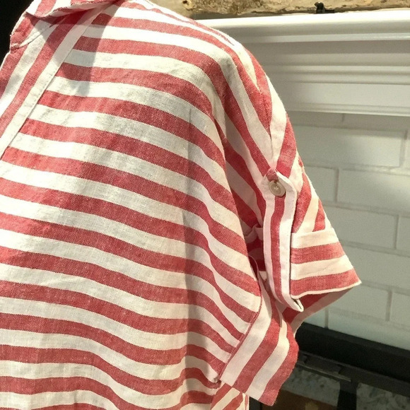 #300 NWT Super Soft Liz Claiborne Linen Top Size Small. Oversized - Picture 5 of 8